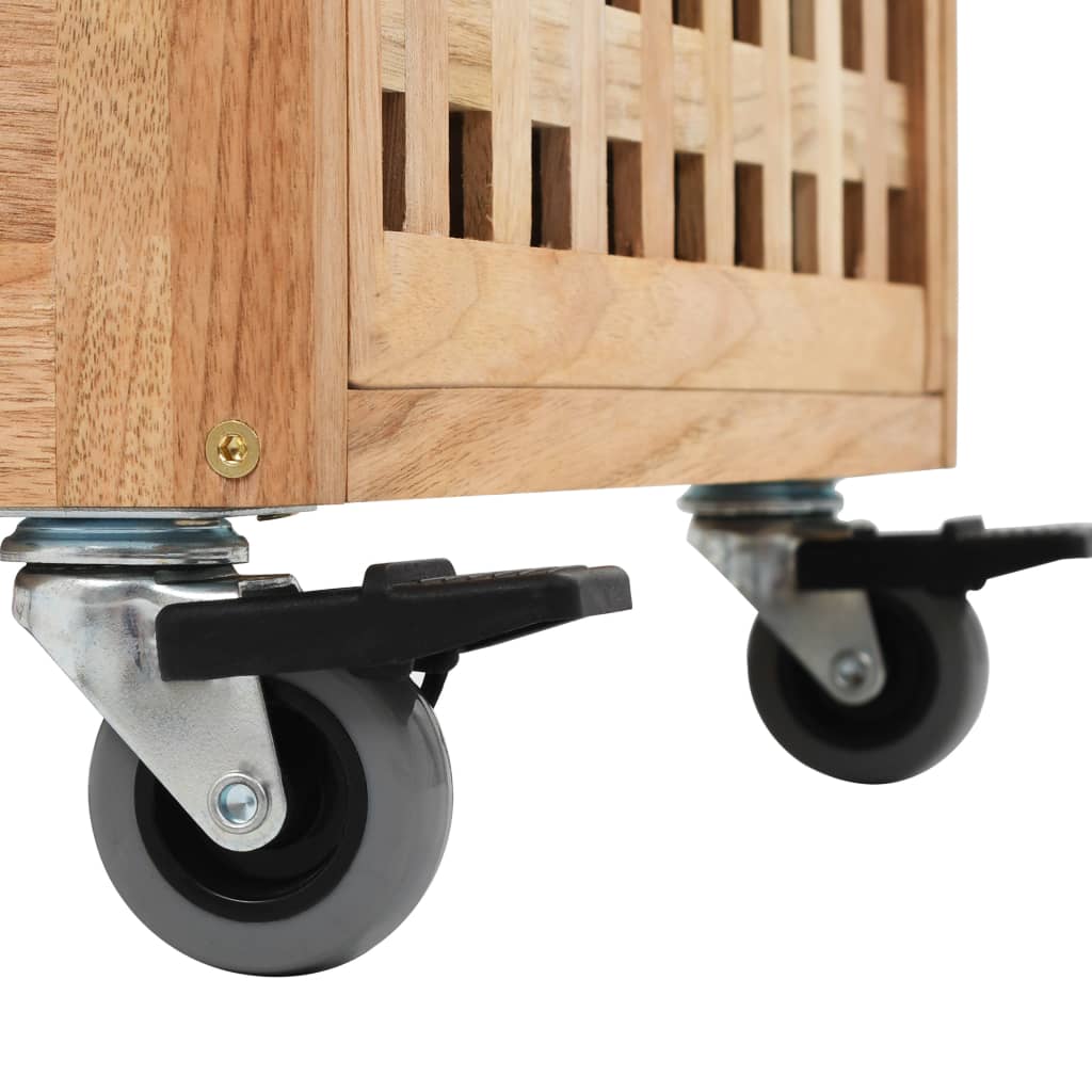 Badeværelsesskab 41x41x91 cm massivt valnøddetræ - number 7.