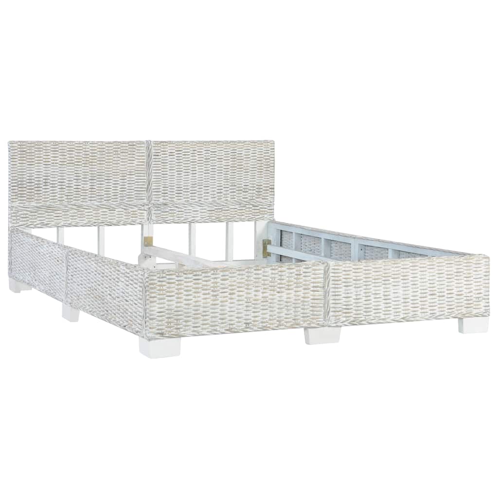 Okvir kreveta 140 x 200 cm prirodni ratan sivi - number 2.