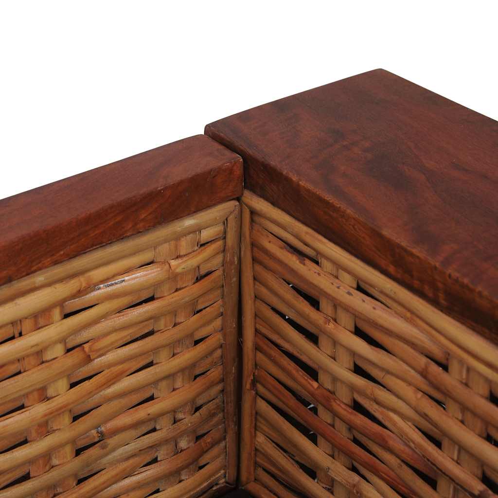 2-manns sofa med puter naturlig rottingbrun - number 7.