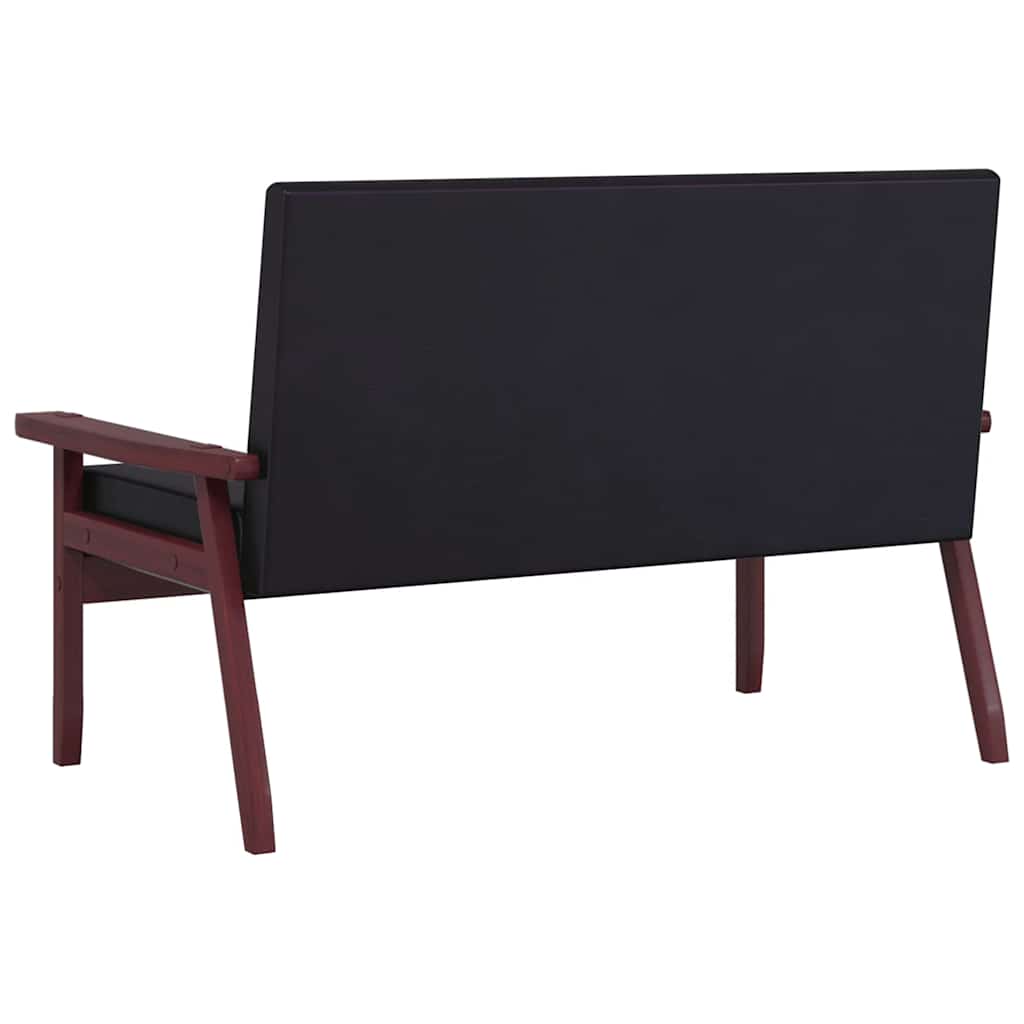 2-personers sofa kunstlæder sort - number 5.