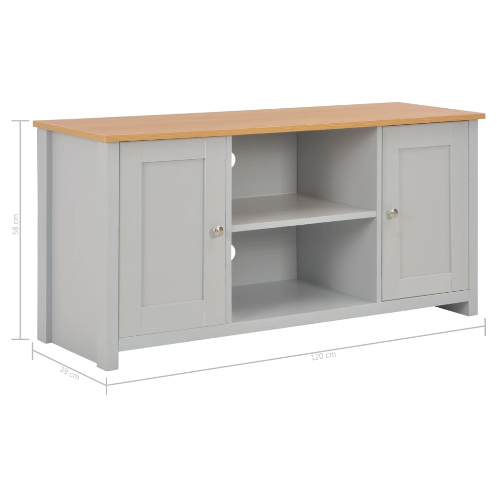 Stolik pod tv 120x39x58 cm szary - number 9.