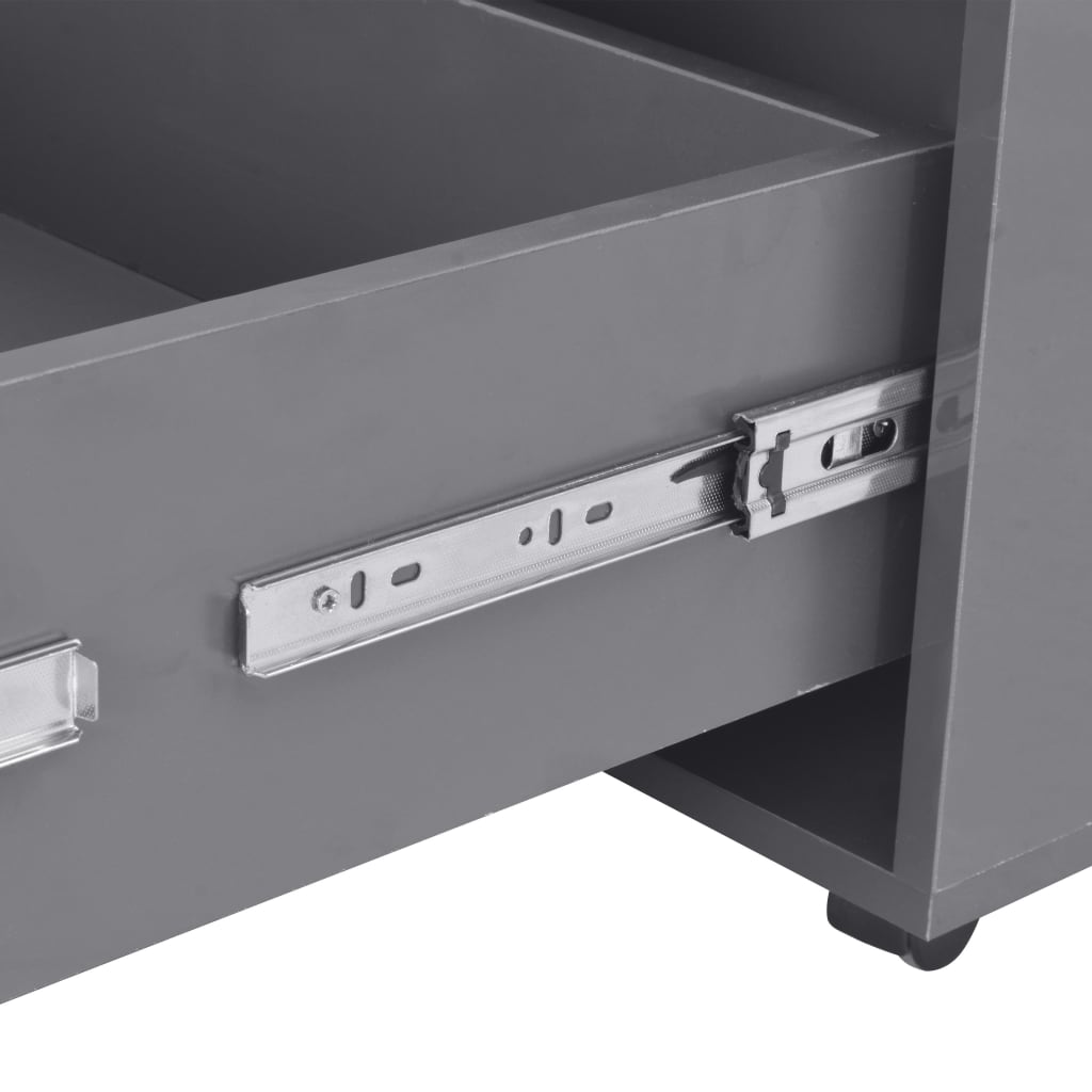 Stolik kawowy wysoki połysk - szary, 100 x 100 x 35 cm, 1 - number 6.