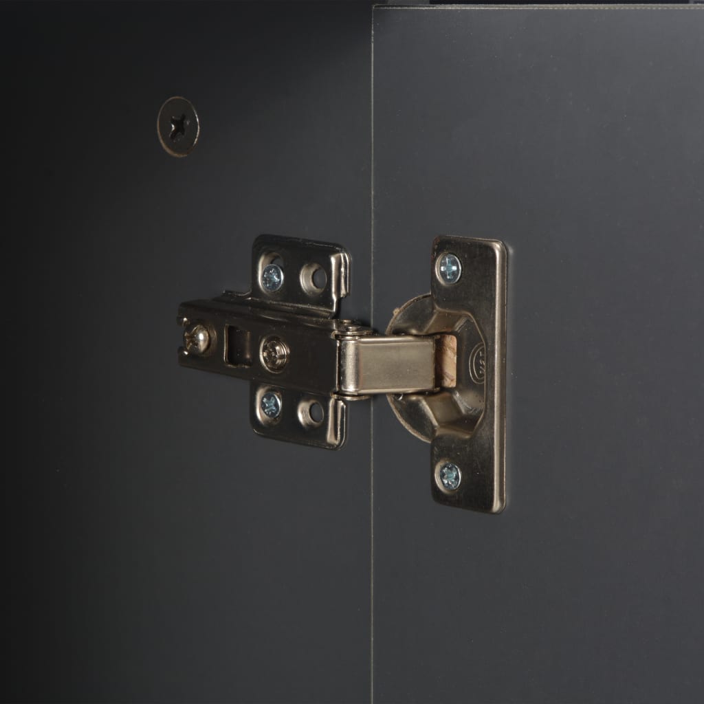 Skænk 71x35x80 cm konstrueret træ højglans - grå, 1 - number 8.