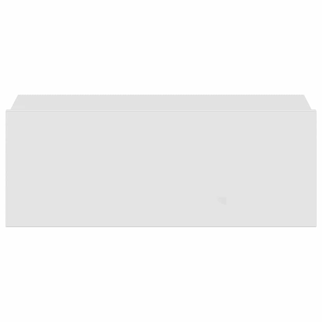 Svævende natborde stk. 40 x 30 x 15 cm konstrueret træ hvid - hvid højglans, 2 - number 7.