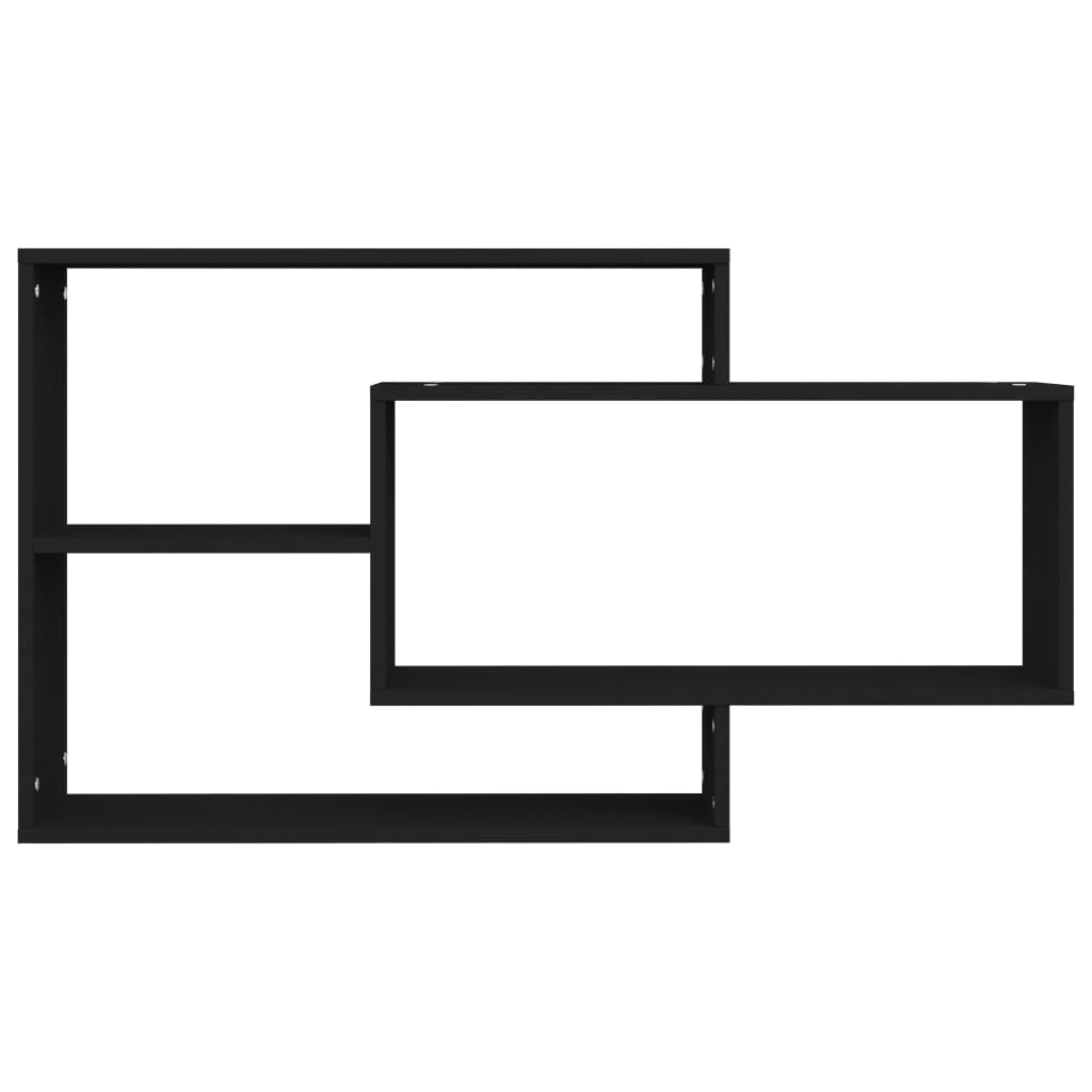 Væghylder 104x20x58,5 cm konstrueret træ - sort, 1 - number 4.