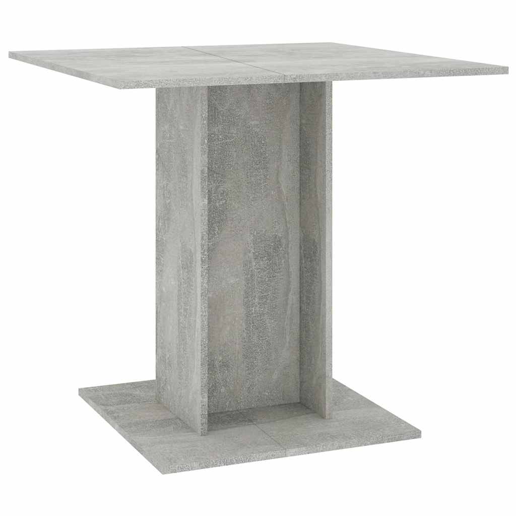 Dining table 80x80x75 cm engineered wood - concrete grey, 1 - number 2.