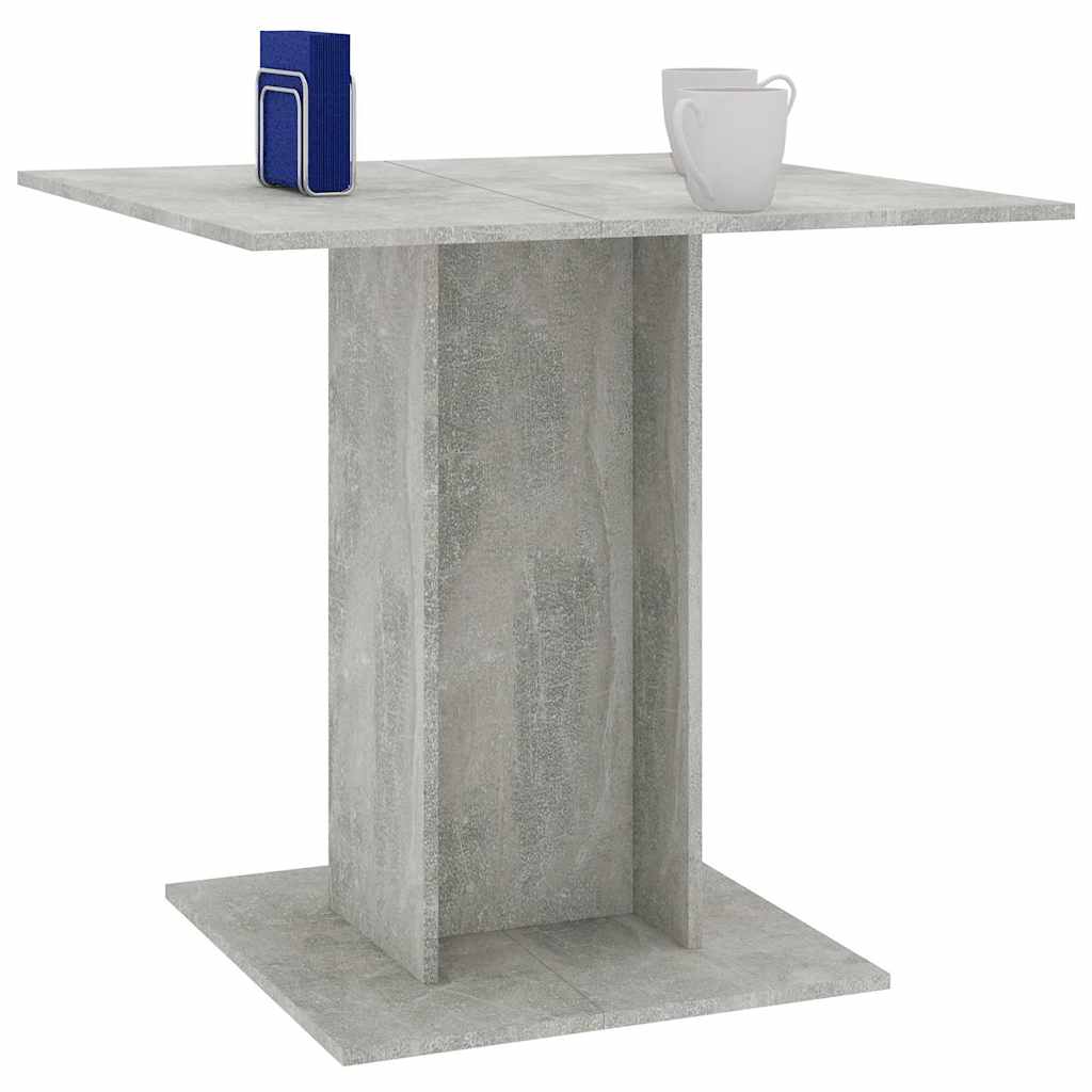Dining table 80x80x75 cm engineered wood - concrete grey, 1 - number 5.