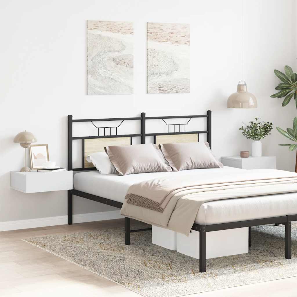 Flytande sängbord 2 st. 40 x 30 x 15 cm konstruerat trä vitt - number 3.