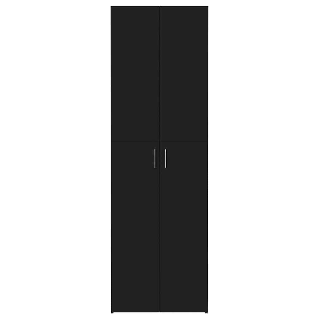 Uredski ormar od konstruiranog drva - crni, 60 x 32 x 190 cm, 1 - number 6.