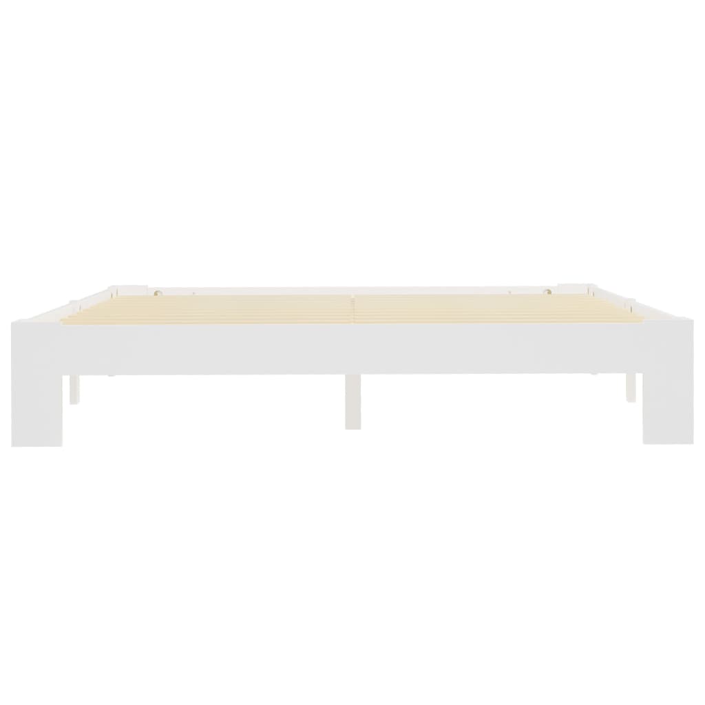 Cadre de lit en pin massif marron - blanc, 160 x 200 cm - number 4.