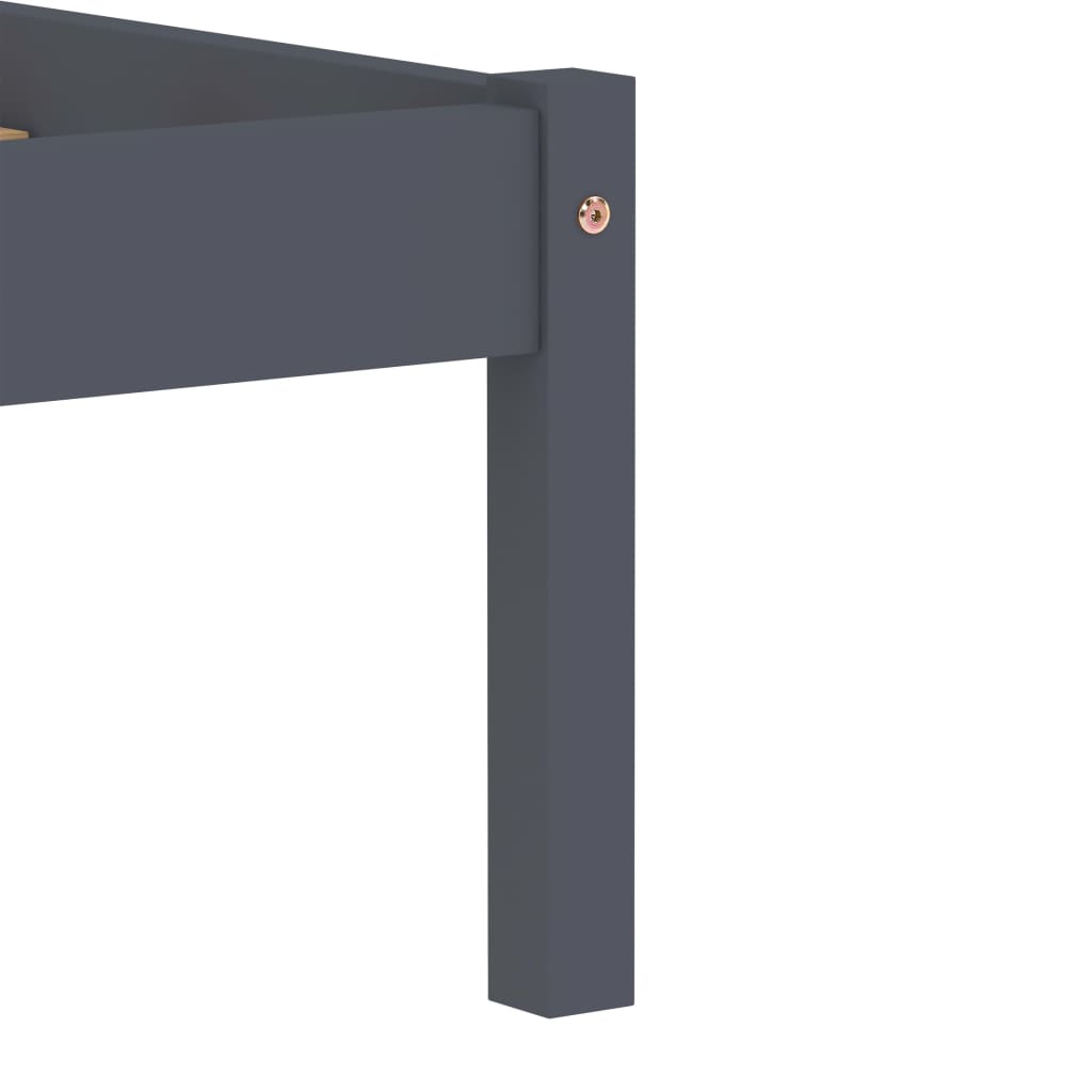 Rama łóżka sosna lita - szara, 140 x 200 cm - number 6.