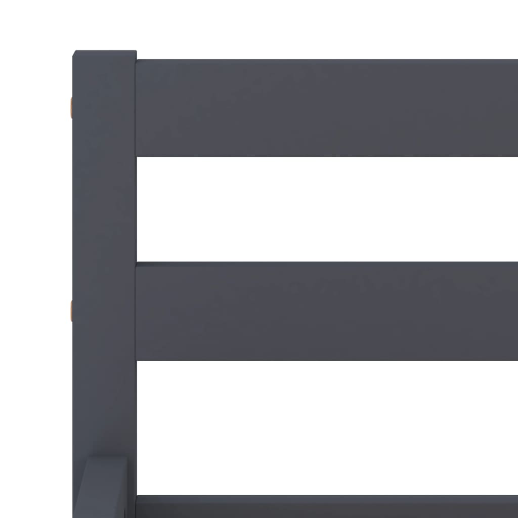 Rama łóżka sosna lita - szara, 140 x 200 cm - number 5.