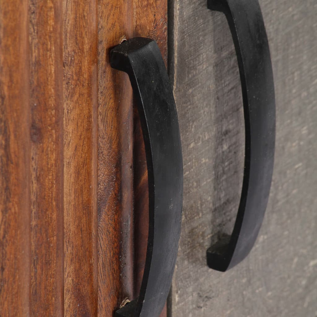 Szafka rtv 130x30x46 cm lite drewno mango surowe - number 6.