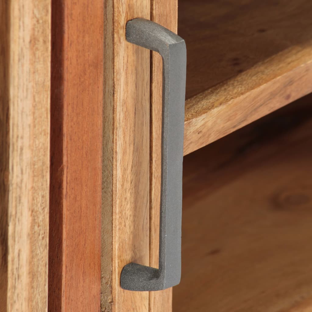 Tv-skåp 130x30x45 cm massivt akaciaträ - number 6.