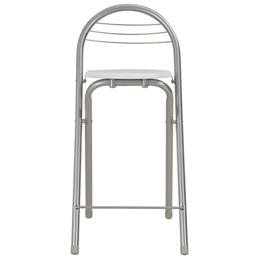 Barsæt dele med hylder træ og stål hvid - hvid og sølvfarvet, 3 - number 8.