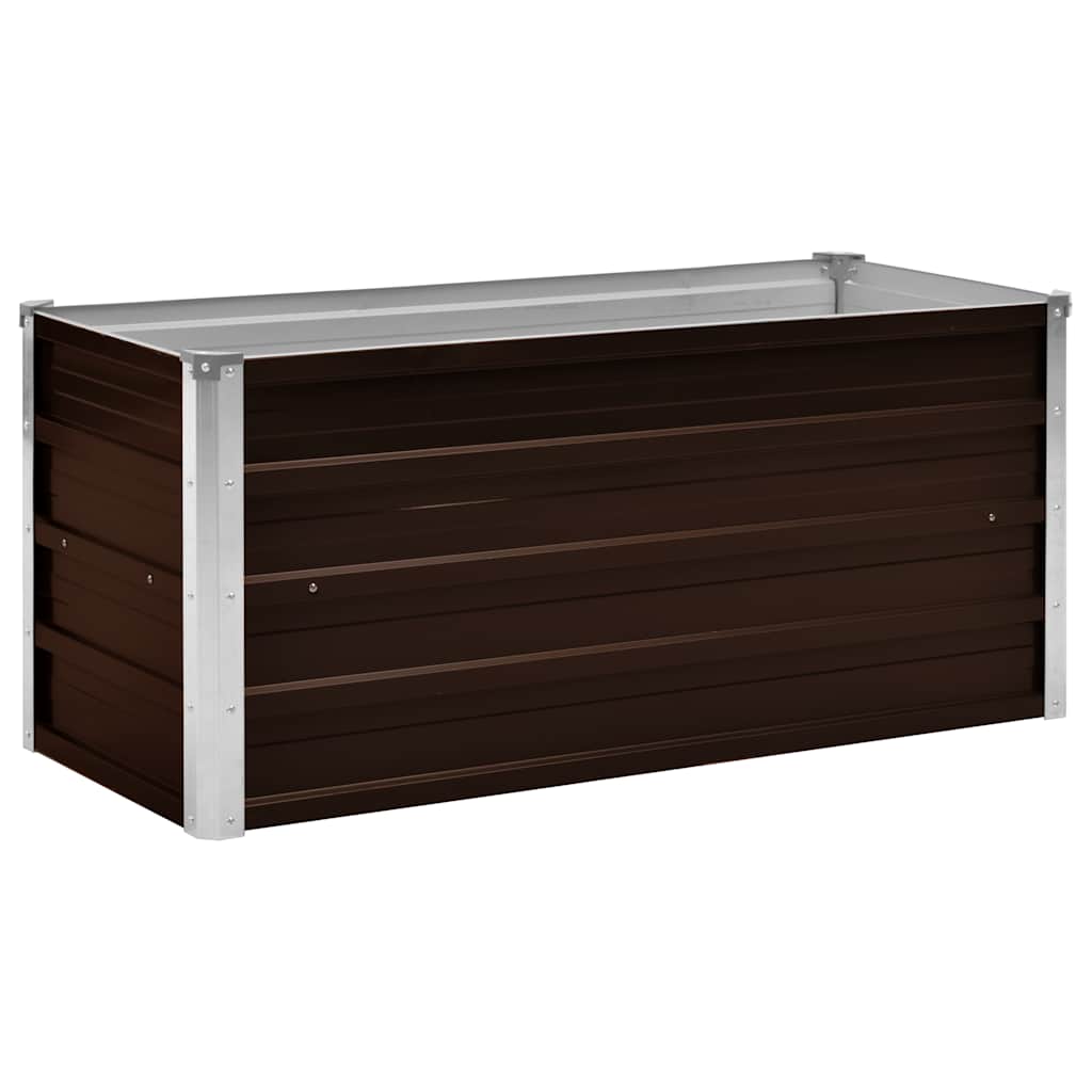 Raised plant box galvanized steel - brown, 100 x 40 x 45 cm, 1 - number 2.