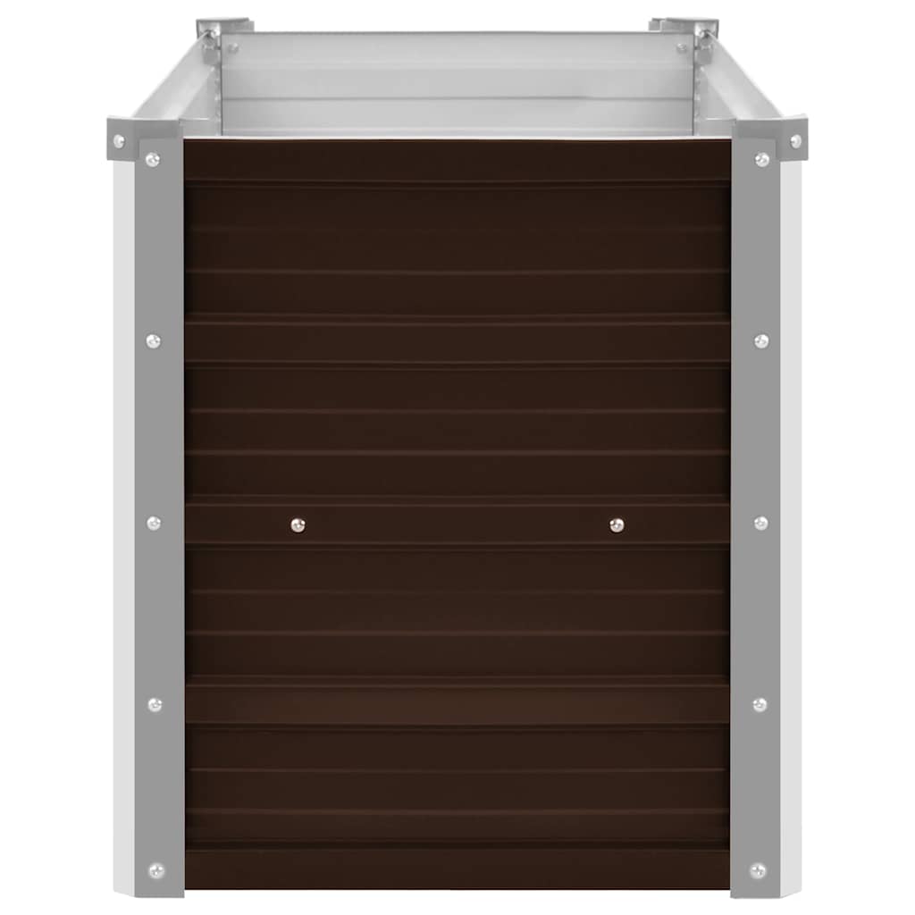 Raised plant box galvanized steel - brown, 100 x 40 x 45 cm, 1 - number 5.