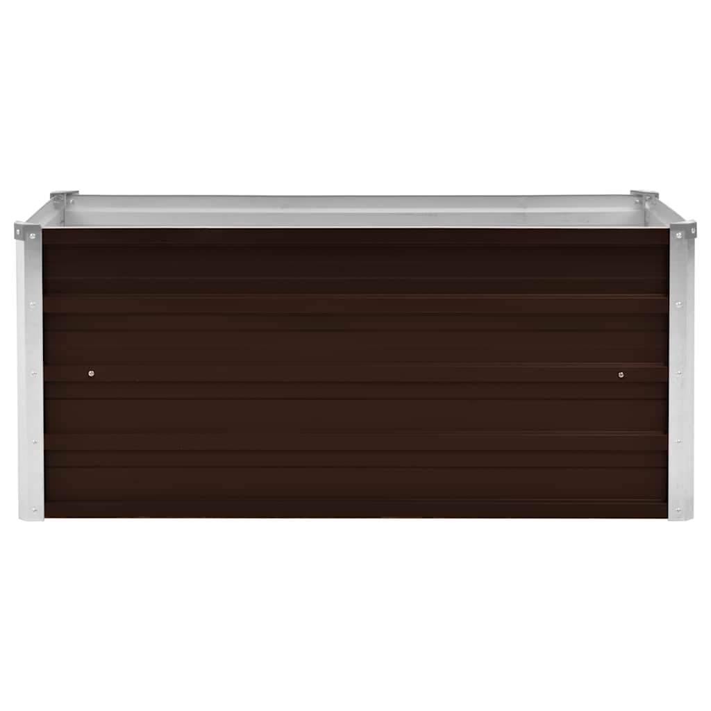Raised plant box galvanized steel - brown, 100 x 40 x 45 cm, 1 - number 4.