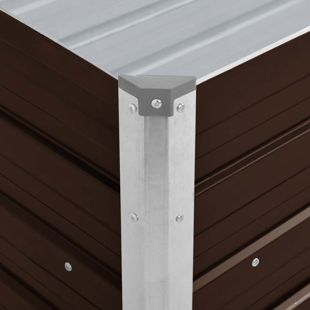 Raised plant box galvanized steel - brown, 100 x 40 x 45 cm, 1 - number 6.