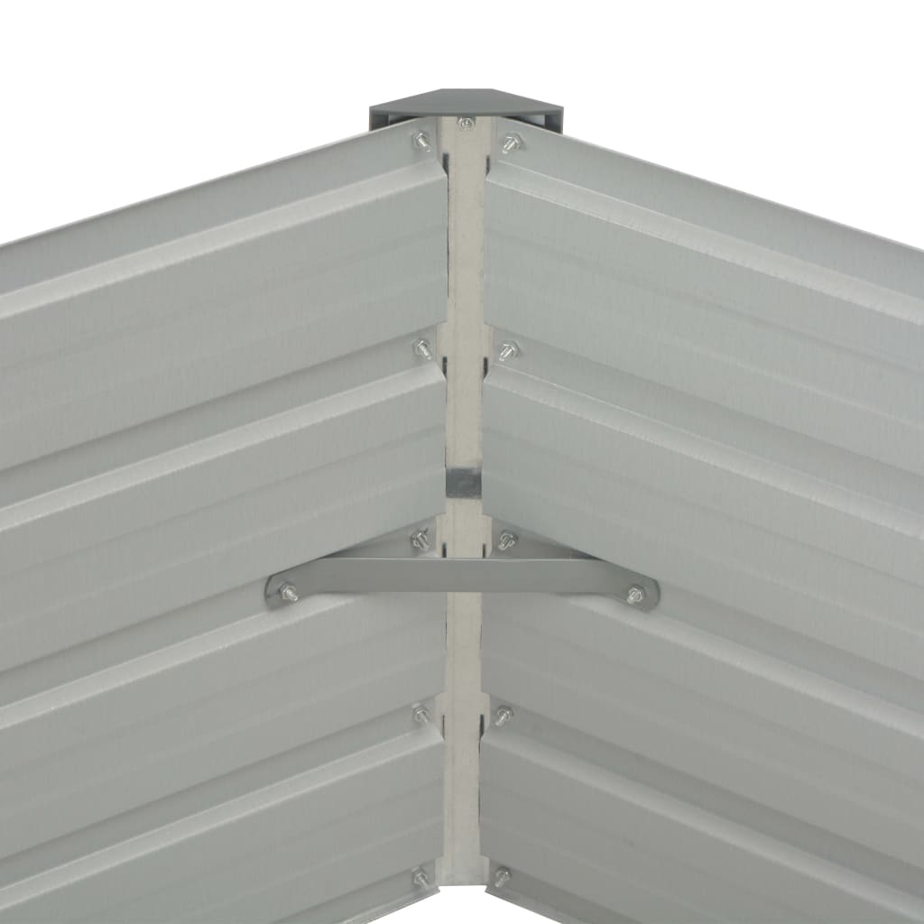 Raised planter 129x129x45 cm galvanized steel - anthracite grey, 1 - number 5.