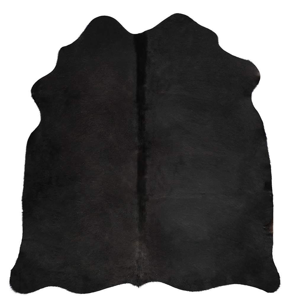 Carpet in genuine cowhide - black, 150 x 170 cm - number 8.
