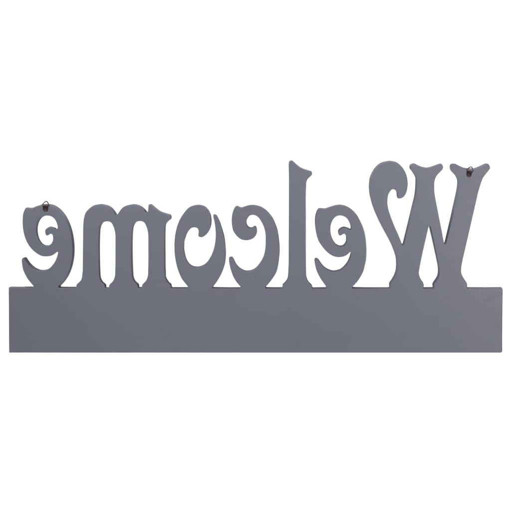 Porte-manteau mural welcome 74 x 29,5 cm gris - gris (welcome), 1 - number 3.