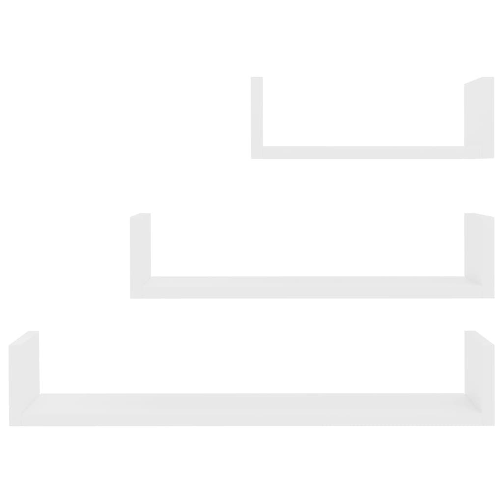 Zidne police kom. konstruirano drvo - bijelo, 60 x 15 x 10 cm, 3, 1 - number 4.