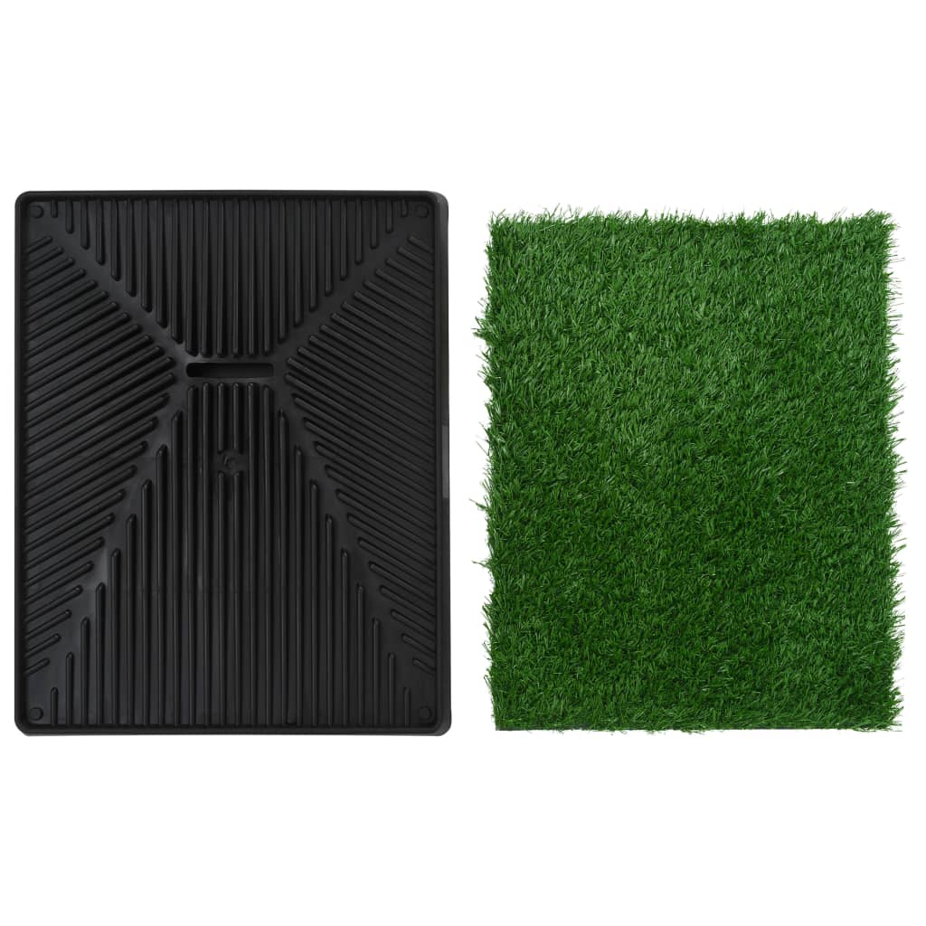 Toilettes pour animaux de compagnie avec plateau et herbe artificielle 2 pcs. 63x50x7 cm vert - 63 x 50 x 7 cm (2 pièces), 1 - number 6.