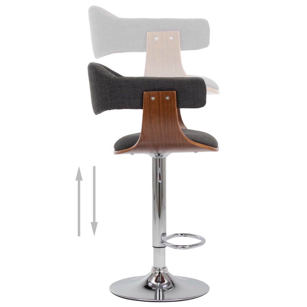 Barkrakker 2 stk. bøyd tre og grått stoff - number 8.