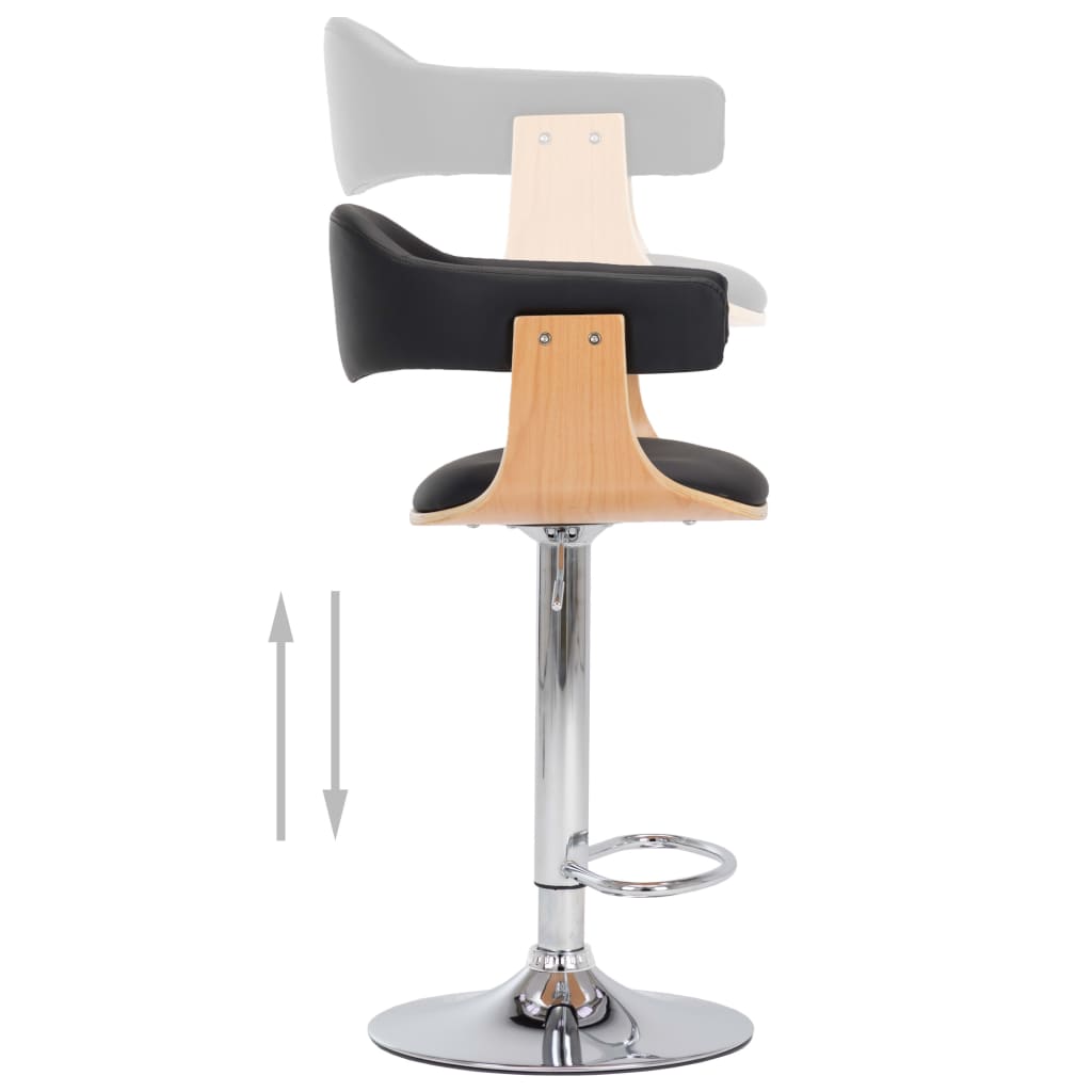 Barkrakker pc. bøyd tre og kunstskinn svart - svart og lysebrun, 2 - number 8.