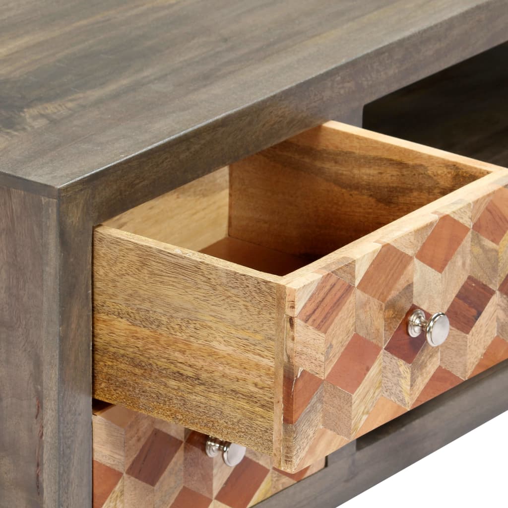 Tv-skab 120x30x40 cm massivt genbrugstræ - number 7.