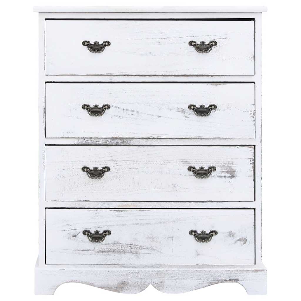 Kommode 60x30x75 cm træ hvid - number 2.