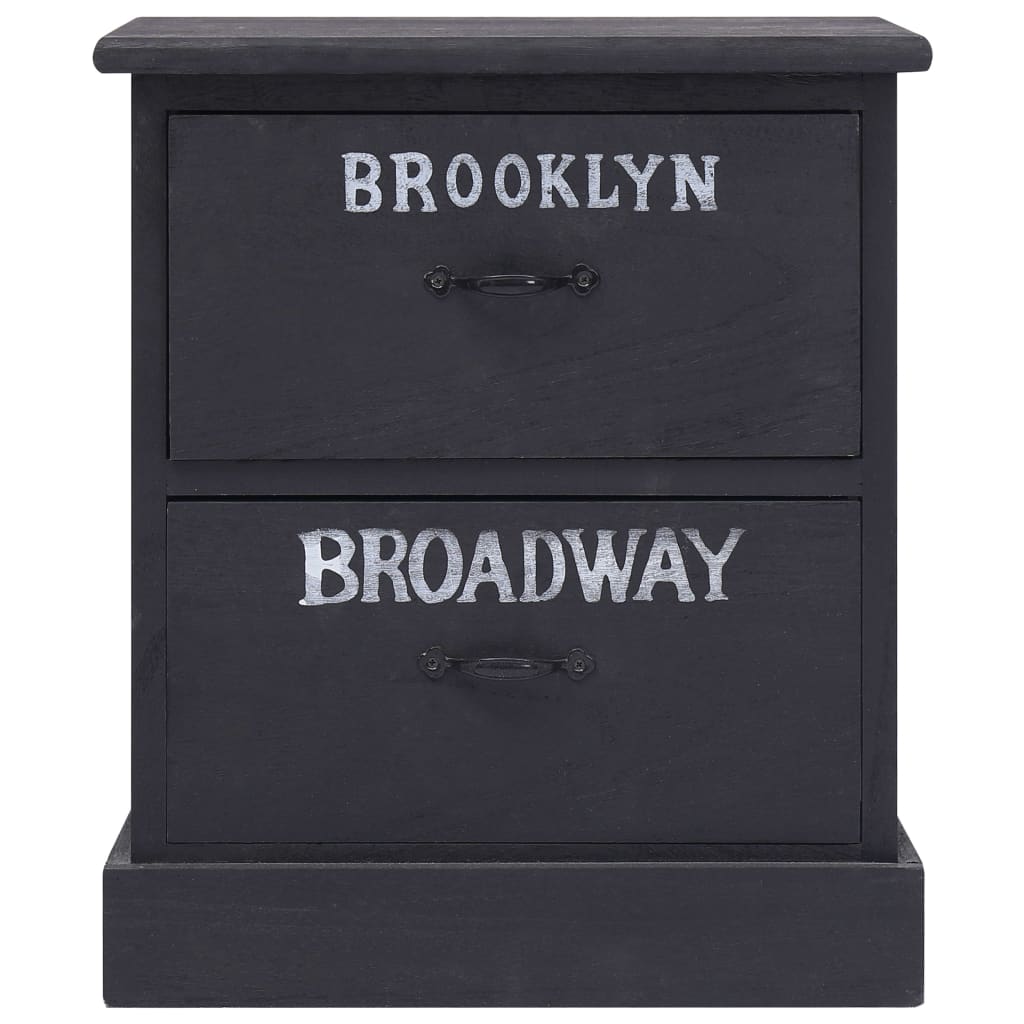 Natbord 38 x 28 x 45 cm kejsertræ sort - number 2.