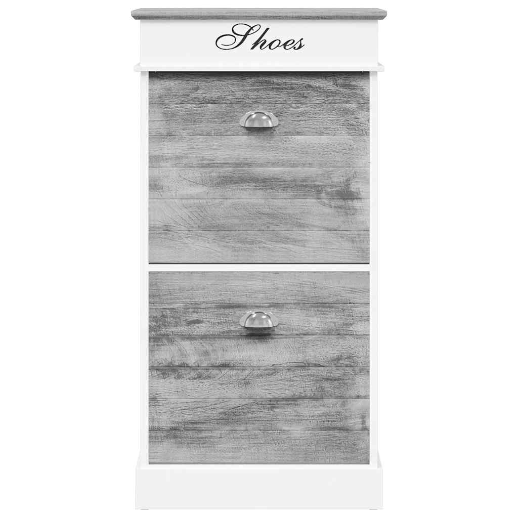 Ormarić za cipele 50 x 28 x 98 cm carsko drvo sivo - sivo i bijelo, 1 - number 3.