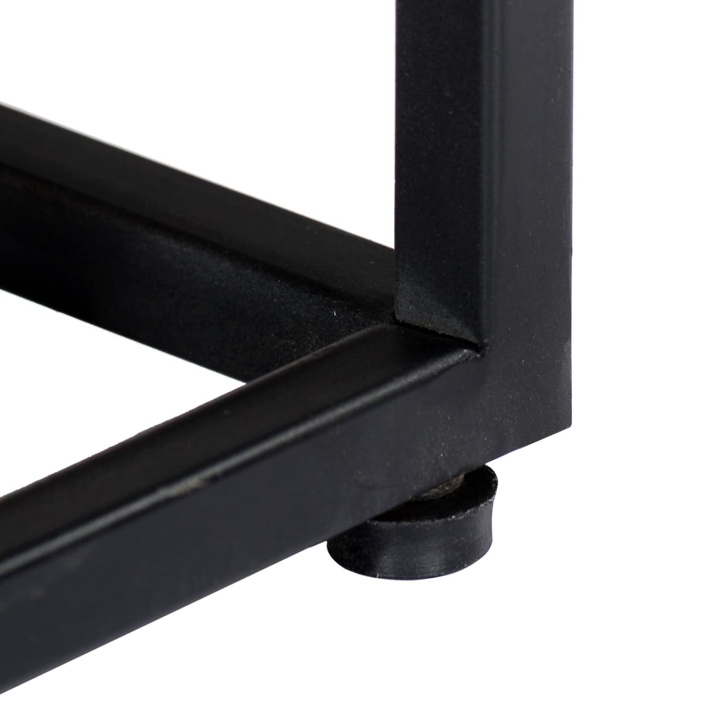 Tv cabinet 120x30x40 cm solid recycled wood and steel - number 10.