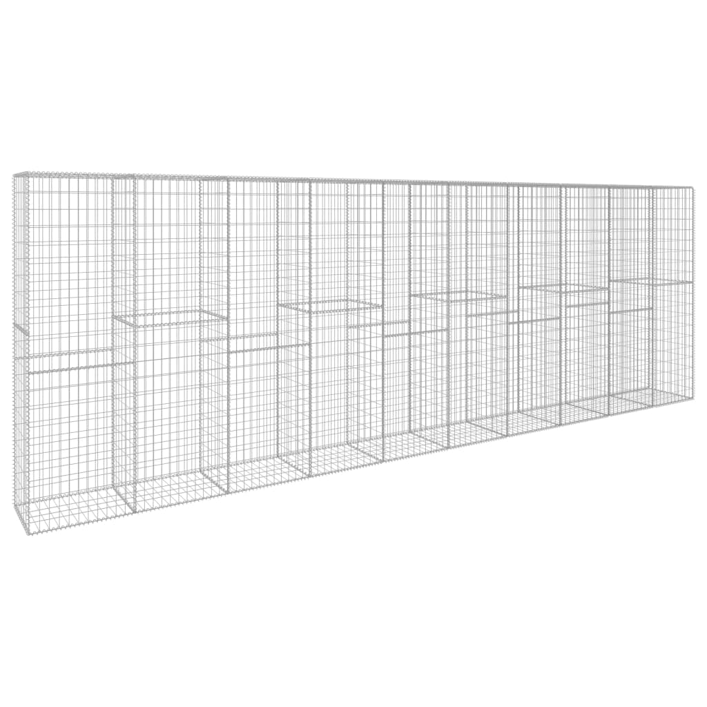 Gabion vägg med lock galvaniserat stål 600 x 50 x 200 cm - number 2.