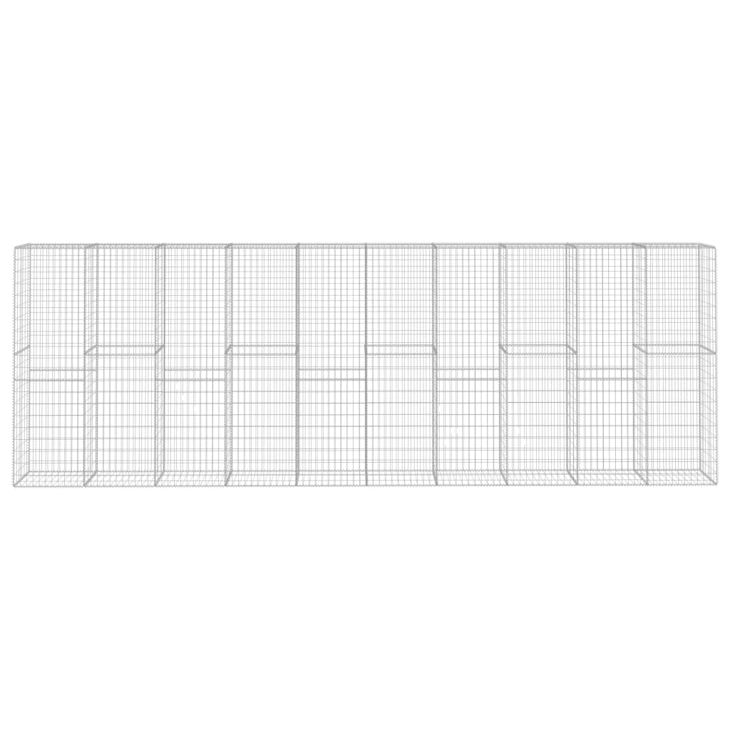 Gabion vägg med lock galvaniserat stål 600 x 50 x 200 cm - number 3.