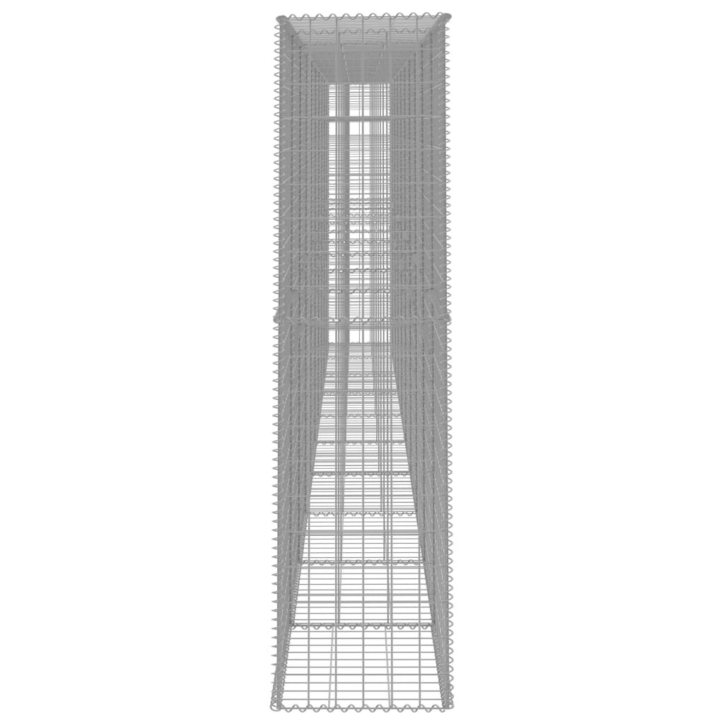 Gabion vägg med lock galvaniserat stål 600 x 50 x 200 cm - number 4.