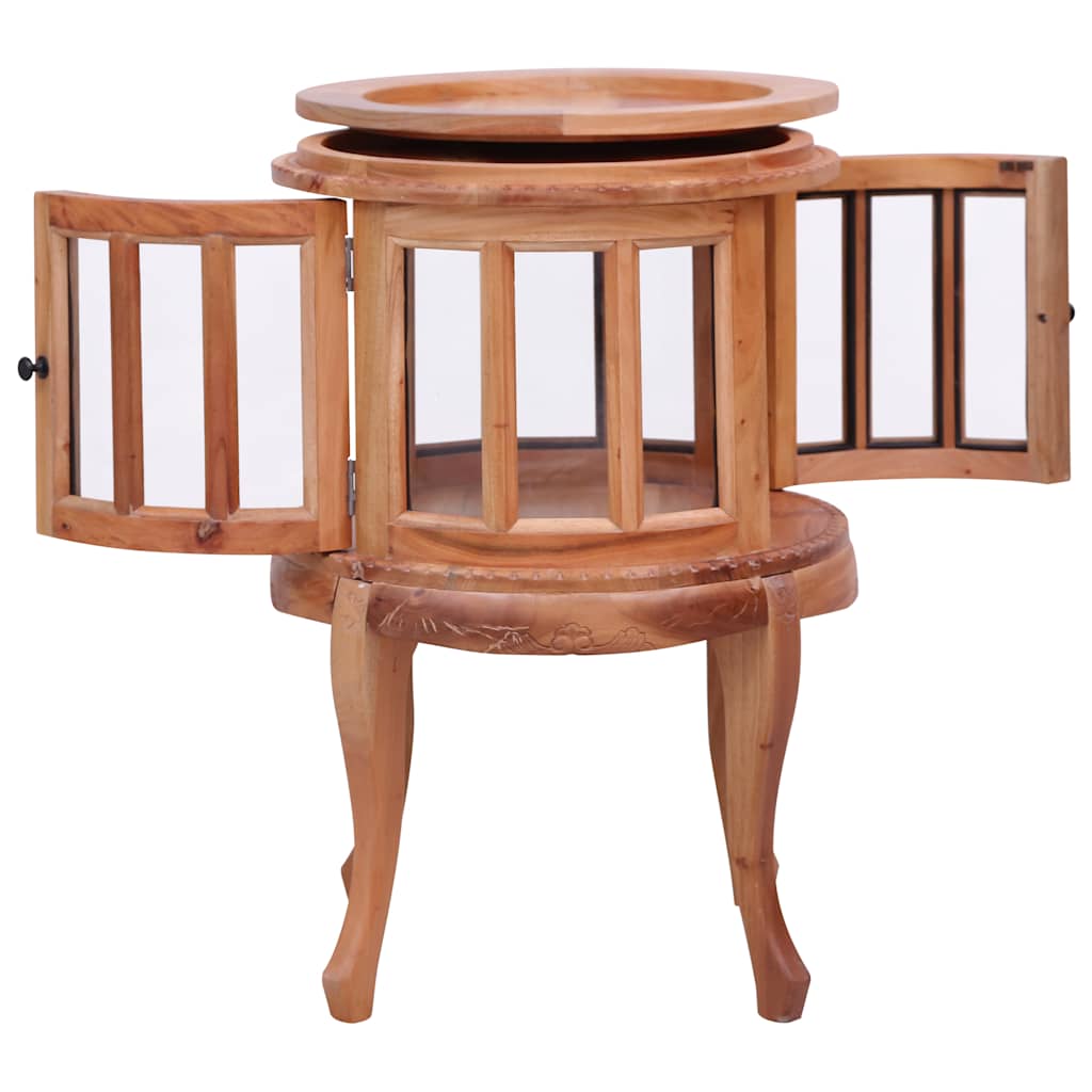 Gablota wystawowa 50 x 50 x 76 cm lite drewno mahoniowe naturalne - jasnobrązowe, 1 - number 4.