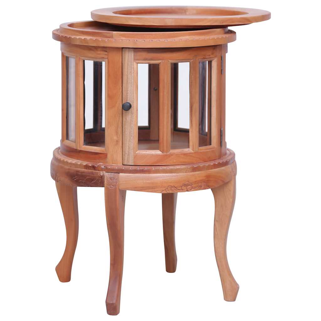 Gablota wystawowa 50 x 50 x 76 cm lite drewno mahoniowe naturalne - jasnobrązowe, 1 - number 3.