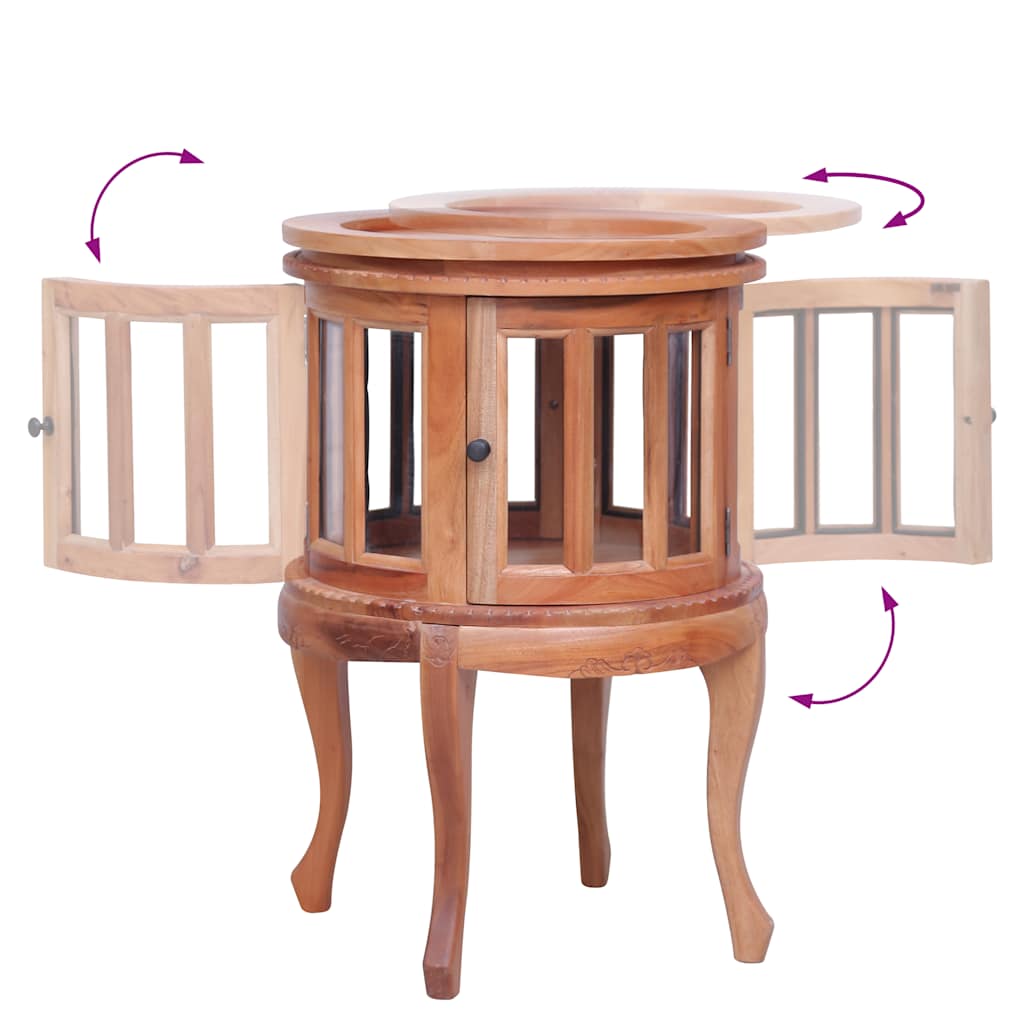 Gablota wystawowa 50 x 50 x 76 cm lite drewno mahoniowe naturalne - jasnobrązowe, 1 - number 5.