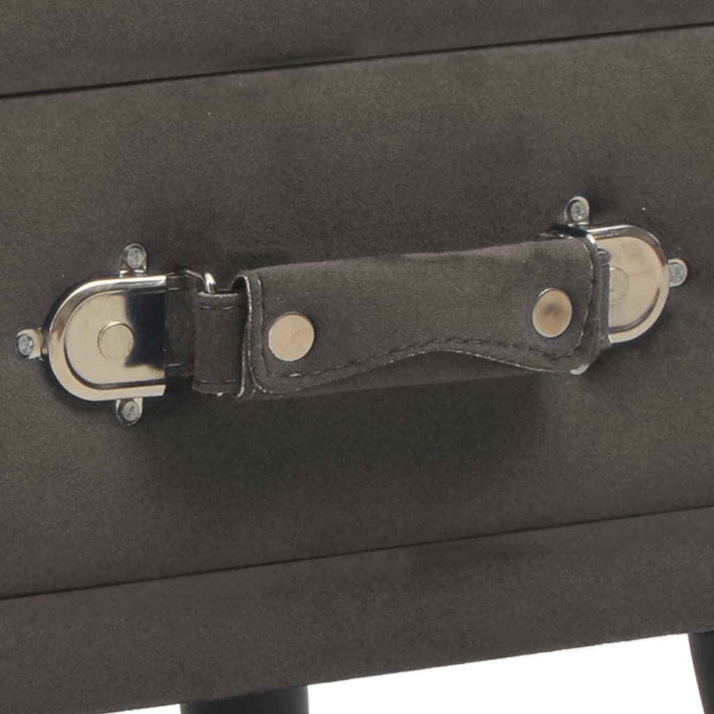 Sengeskabe stk. 40 x 35 x 40 cm fløjl - grå, 2 - number 8.