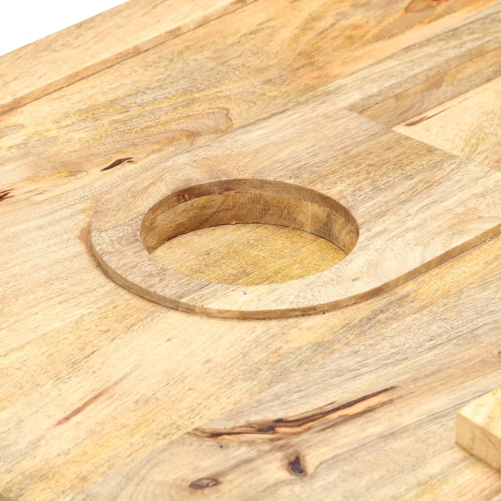 Sofabord i kassettestil 100 x 52 x 45 cm massivt mangotræ - number 10.