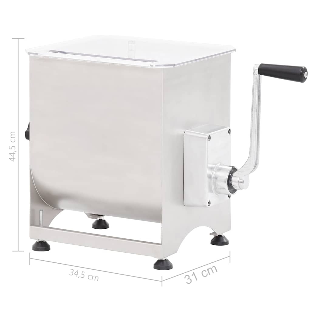 Kødblander med gearkasse rustfrit stål sølvfarvet - number 7.