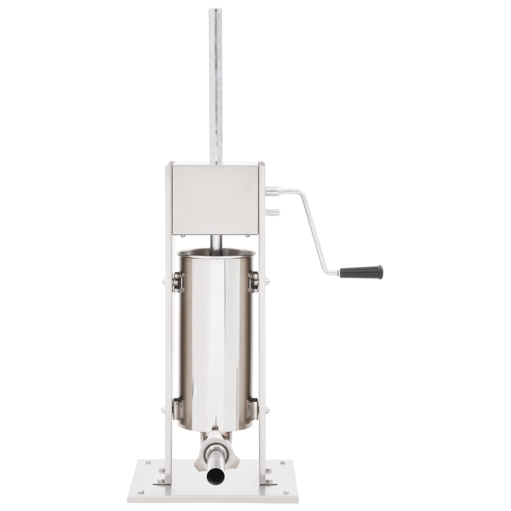 Manuel pølsestopper 5 l rustfrit stål sølvfarvet - number 2.