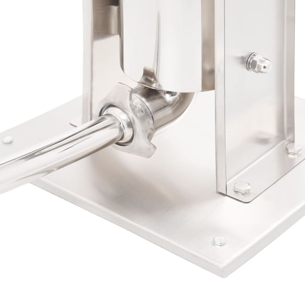 Manuel pølsestopper 5 l rustfrit stål sølvfarvet - number 6.