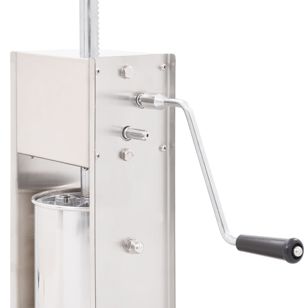 Manuel pølsestopper 5 l rustfrit stål sølvfarvet - number 5.