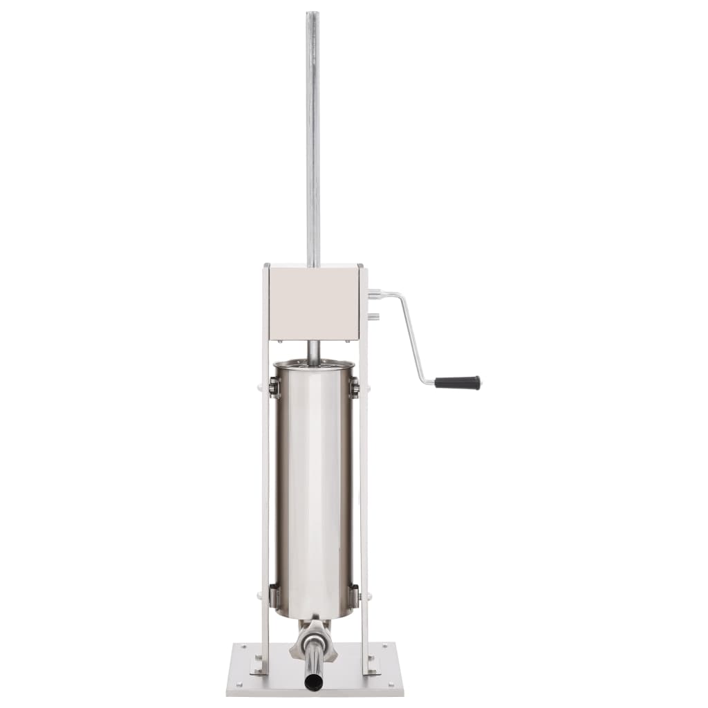 Manuel pølsestopper 7 l rustfrit stål sølvfarvet - number 2.