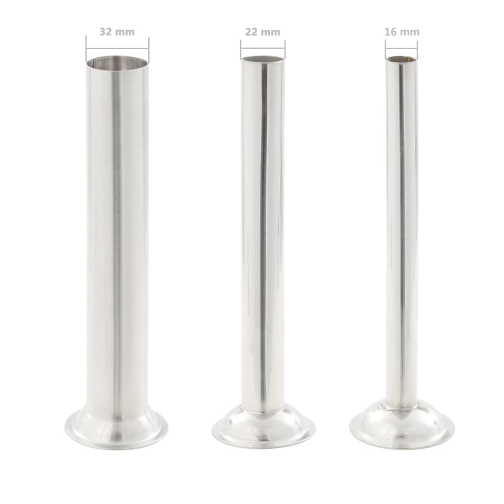 Manuel pølsestopper 7 l rustfrit stål sølvfarvet - number 8.