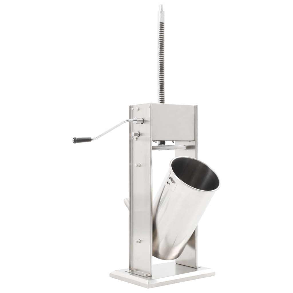 Manuel pølsestopper 15 l rustfrit stål sølvfarvet - number 3.